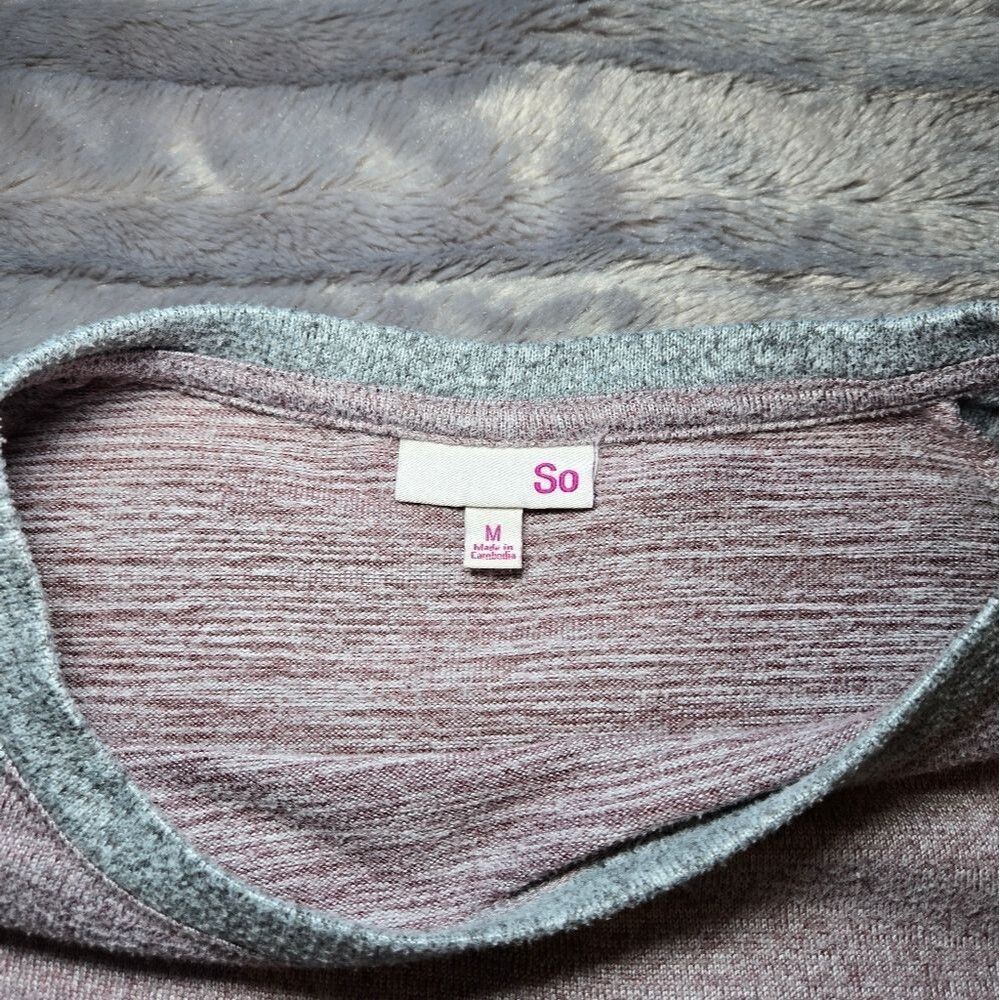 SO Raglan Sweater - Heathered Pink/Gray - Picture 5 of 6